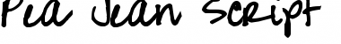 Download Pea Jean Script Regular Font Title Preview