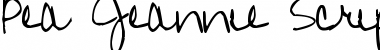 Download Pea Jeannie Script Regular Font Title Preview