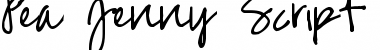 Download Pea Jenny Script Regular Font Title Preview
