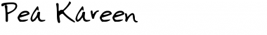 Download Pea Kareen Regular Font Title Preview