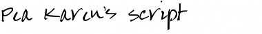 Download Pea Karen's Script Regular Font Title Preview