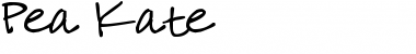 Download Pea Kate Regular Font Title Preview