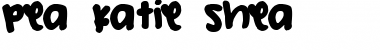 Download Pea Katie Shea Regular Font Title Preview
