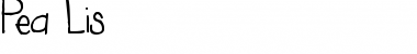 Download Pea Lis Regular Font Title Preview