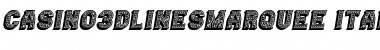 Download Casino 3D Lines Marquee Italic Font Title Preview