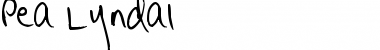 Download Pea Lyndal Regular Font Title Preview