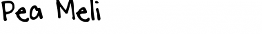 Download Pea Meli Regular Font Title Preview