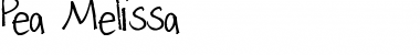 Download Pea Melissa Regular Font Title Preview