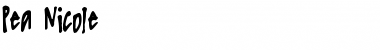 Download Pea Nicole Regular Font Title Preview