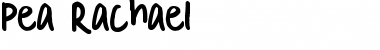 Download Pea Rachael Regular Font Title Preview
