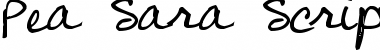 Download Pea Sara Script Regular Font Title Preview