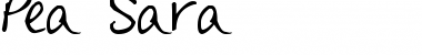 Download Pea Sara Regular Font Title Preview