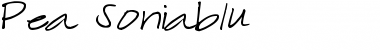 Download Pea Soniablu Regular Font Title Preview