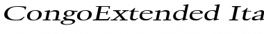 Download CongoExtended Italic Font Title Preview