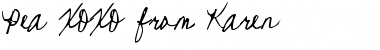 Download Pea XOXO from Karen Regular Font Title Preview