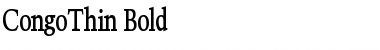 Download CongoThin Bold Font Title Preview