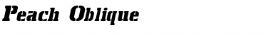 Download Peach Oblique Font Title Preview