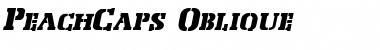 Download PeachCaps Oblique Font Title Preview