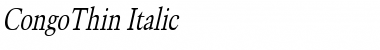Download CongoThin Italic Font Title Preview
