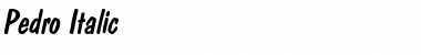 Download Pedro Italic Font Title Preview