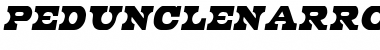 Download PeduncleNarrow Oblique Font Title Preview
