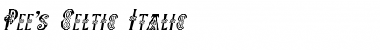 Download Pee's Celtic Italic Regular Font Title Preview