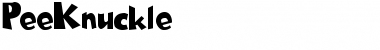 Download PeeKnuckle Regular Font Title Preview