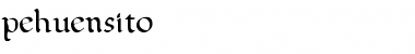 Download pehuensito Regular Font Title Preview