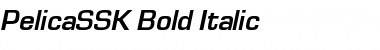 Download PelicaSSK Bold Italic Font Title Preview