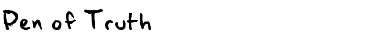 Download Pen of Truth Regular Font Title Preview