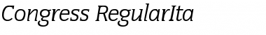 Download Congress-RegularIta Regular Font Title Preview