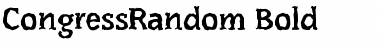 Download CongressRandom Bold Font Title Preview