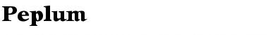Download Peplum Normal Font Title Preview