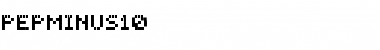 Download PEPminus10 Regular Font Title Preview