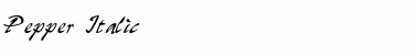 Download Pepper Italic Font Title Preview