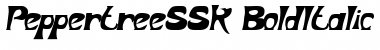 Download PeppertreeSSK BoldItalic Font Title Preview