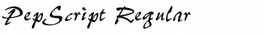 Download PepScript Regular Font Title Preview