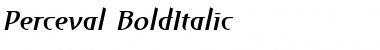 Download Perceval ItalicBold Font Title Preview