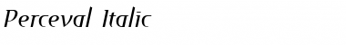 Download Perceval ItalicMedium Font Title Preview
