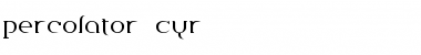 Download Percolator Cyr Regular Font Title Preview