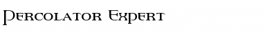 Download Percolator Expert Regular Font Title Preview