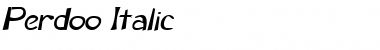 Download Perdoo Italic Font Title Preview