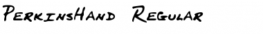 Download PerkinsHand Regular Font Title Preview