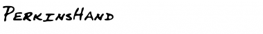 Download PerkinsHand Regular Font Title Preview