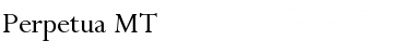 Download Perpetua MT Regular Font Title Preview