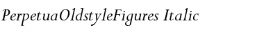 Download PerpetuaOldstyleFigures RomanItalic Font Title Preview