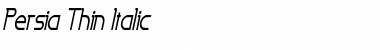 Download Persia Thin Italic Font Title Preview