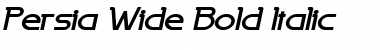 Download Persia Wide Bold Italic Font Title Preview