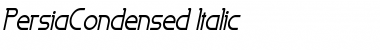 Download PersiaCondensed Italic Font Title Preview