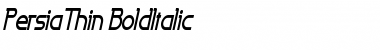 Download PersiaThin BoldItalic Font Title Preview